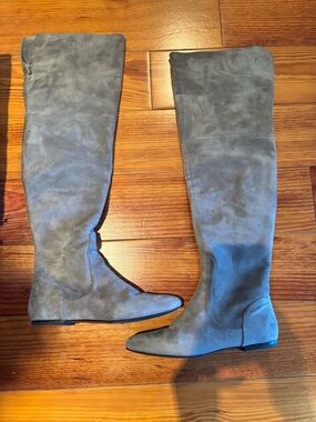 Cole Haan Gray Suede Over-the-Knee Flat Boots